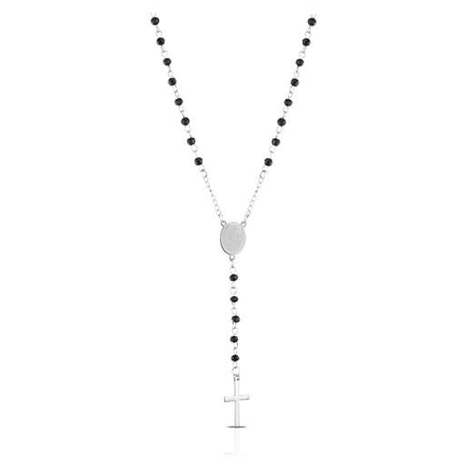 Time to love sacra collana rosario donna argento 925 - eleganti gioielli donna (argento)
