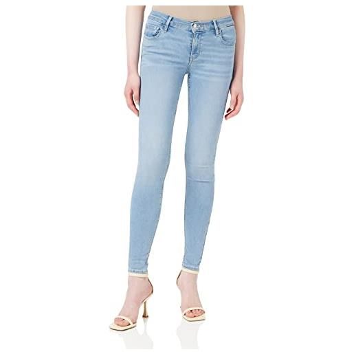Levi's innovation super skinny globe trotter, skinny jeans donna, blu (globe trotter 0065), 27w / 32l