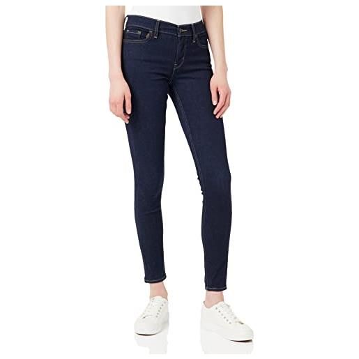Levi's innovation super skinny jeans donna, blu (celestial rinse), 25w / 32l