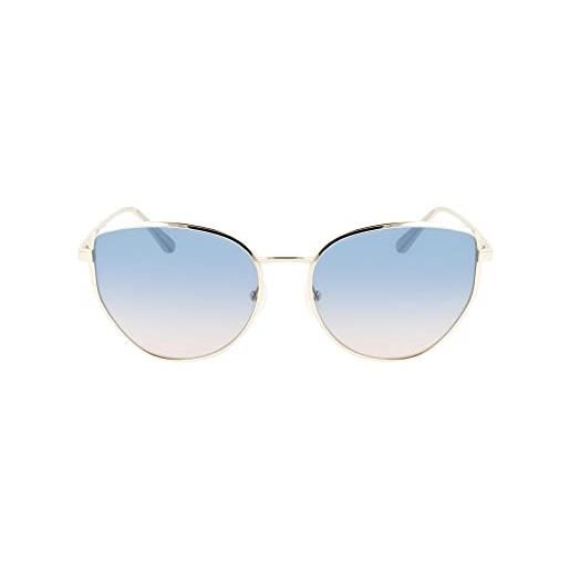 Calvin Klein ck22113s sunglasses, 719 gold/sky, 58 unisex