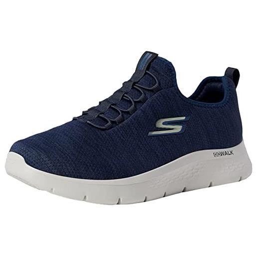 Skechers 216484 nvbl, scarpe da ginnastica uomo, navy textile blue trim, 43 eu