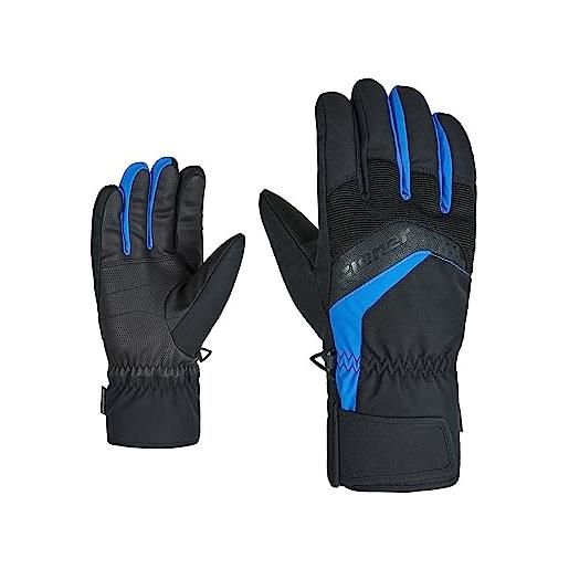 Ziener gabino - guanti da sci da uomo, per sport invernali, caldi, traspiranti, colore nero, blu persiano, 10,5