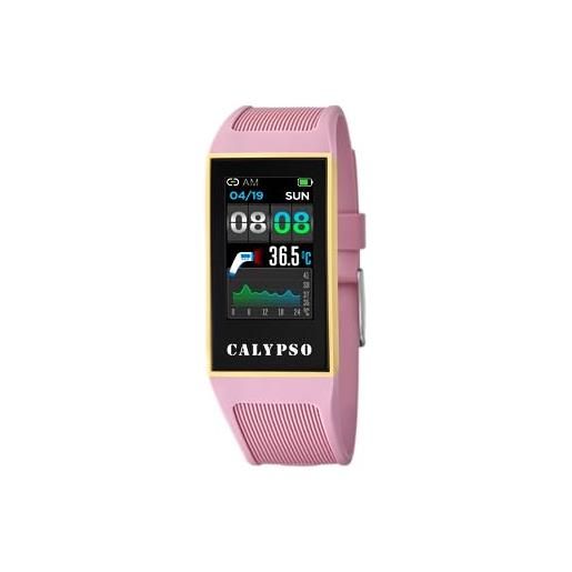 Calypso orologio modello k8502 / 1 della collezione smartwatch, cassa 23,80/41,30 mm con cinturino in gomma rosa da donna k8502/1