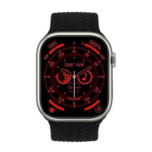 TROGN chatgpt hk9 pro max schermo lcd 2.02 pollici smart watch 45mm uomo serie 8 ricarica wireless bluetooth chiamata smartwatch donna 2023 (rosso)