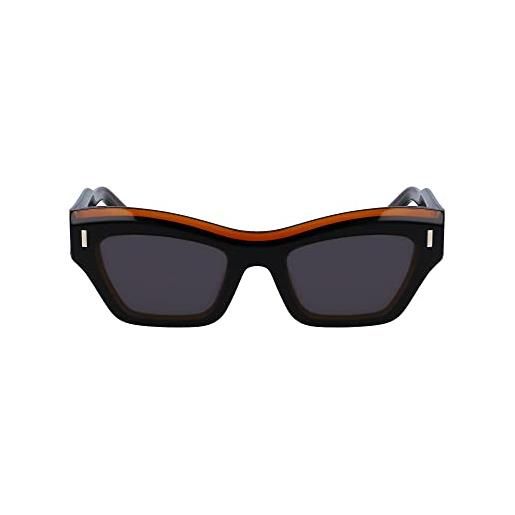 Calvin Klein ck23503s occhiali, 002 black carchoal, taglia unica donna