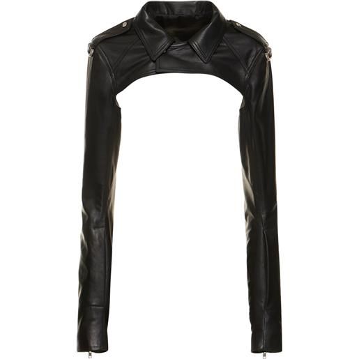 RICK OWENS giacca bolero cropped in pelle