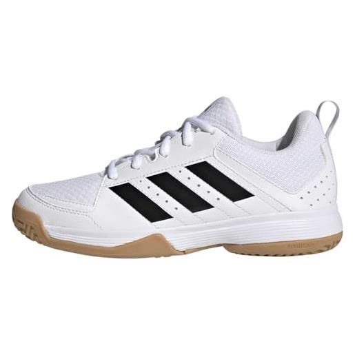adidas ligra 7 indoor shoes, scarpe da running, bianco (ftwr white/core black/ftwr white), 36 2/3 eu