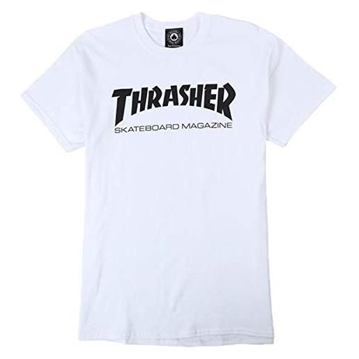 Thrasher skate mag maglietta, bianco, 4 unisex-bambini