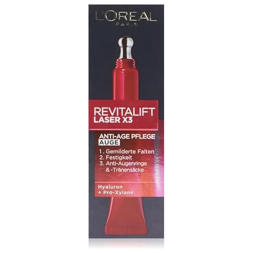 L'Oréal Paris revitalift laser x3 contorno occhi, 1 confezione (1 x 15 ml)