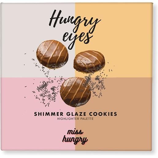 MISS HUNGRY hungry palette eyes shimmer glaze cookies ombretti glitterati 4 x 3 gr