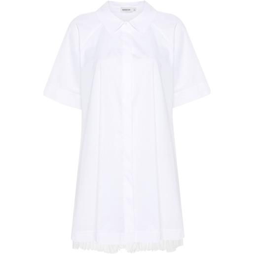 Simkhai abito blanche midi plissettato - bianco