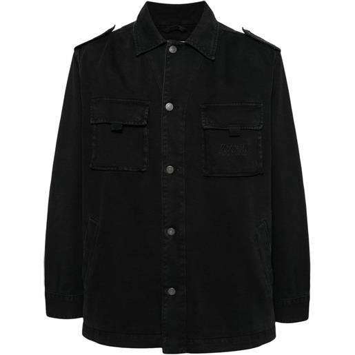 Moschino giacca con ricamo - nero