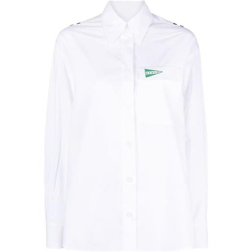 Kenzo camicia sailor con ricamo - bianco