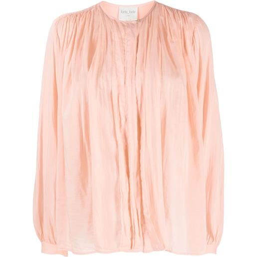 Forte Forte blusa con arricciatura - rosa