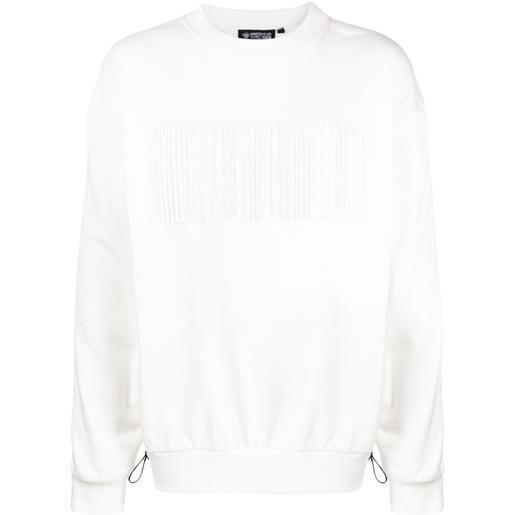 Mostly Heard Rarely Seen felpa ibrida con ricamo logo - bianco