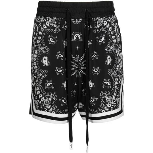 Haculla shorts sportivi con stampa paisley - nero