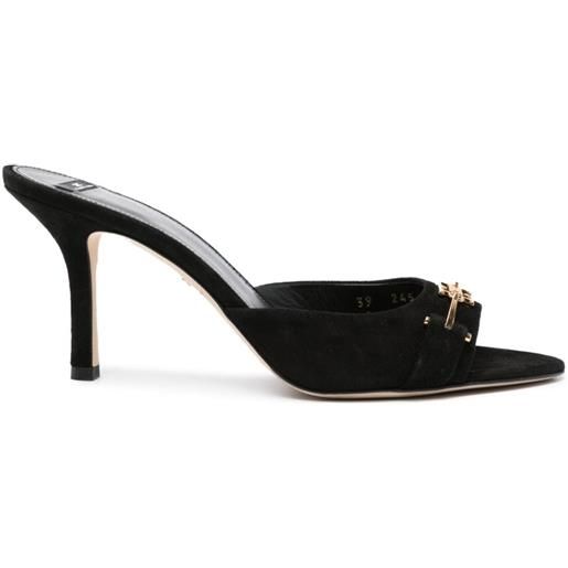 Elisabetta Franchi sandali con placca logo 80mm - nero