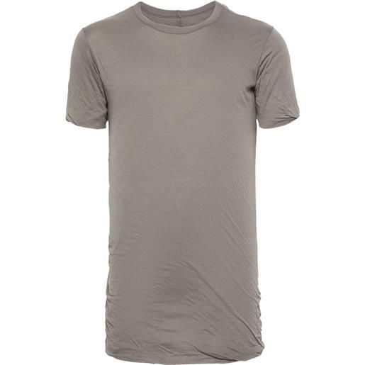 Rick Owens t-shirt con effetto stropicciato - grigio