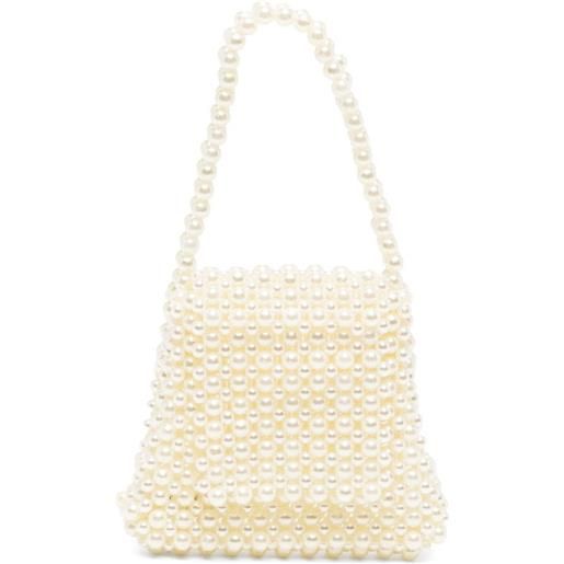 0711 borsa lilly mini con decorazione - bianco