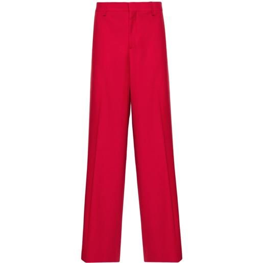 Moschino pantaloni sartoriali a vita alta - rosso