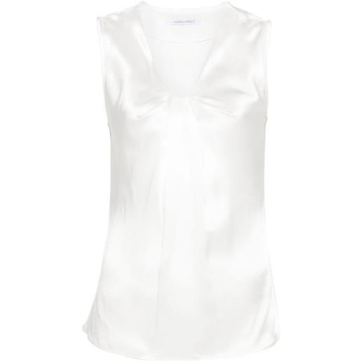 Alberta Ferretti top con pieghe - bianco