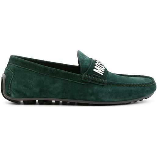 Moschino slippers con logo - verde