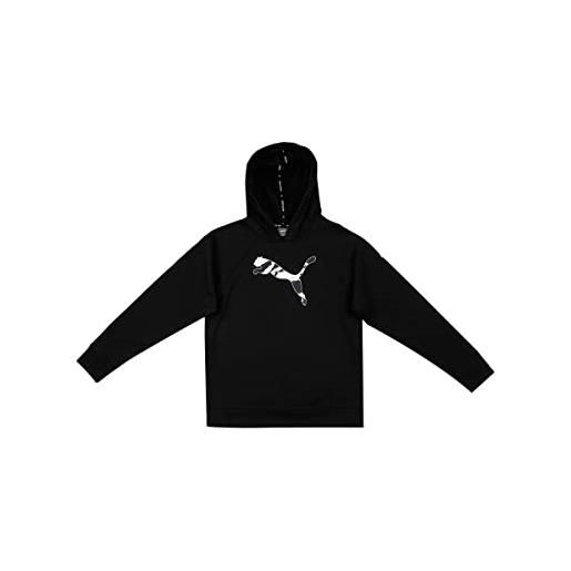 PUMA modern sports hoodie g felpa, nero, 16 anni unisex-bimbi