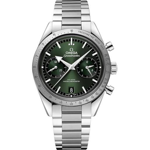 Omega cronografo Omega speedmaster '57 quadrante verde e cinturino acciaio