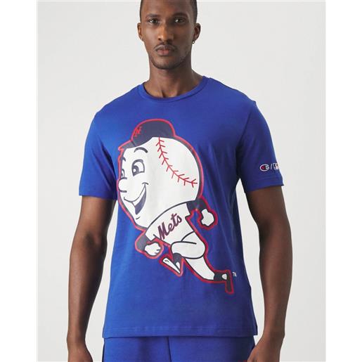 T-shirt maglia maglietta uomo champion blu major league baseball yankees cotone 219882-bs003