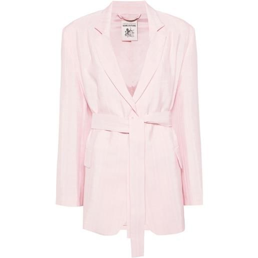 Semicouture blazer a quadri - rosa