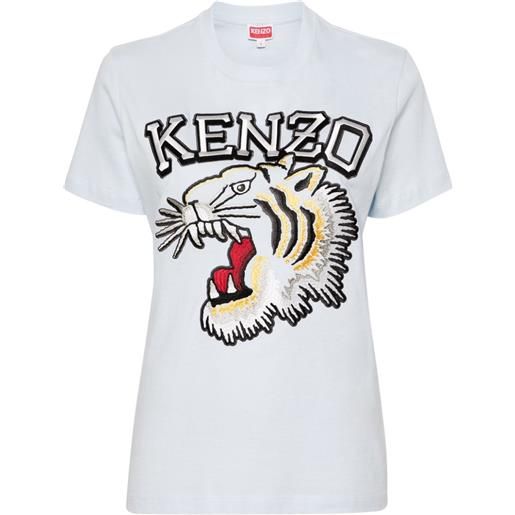 Kenzo t-shirt con ricamo - blu