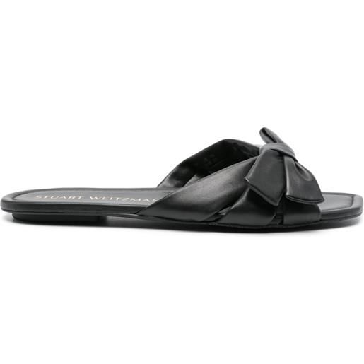 Stuart Weitzman sandali slides sofia con fiocco - nero