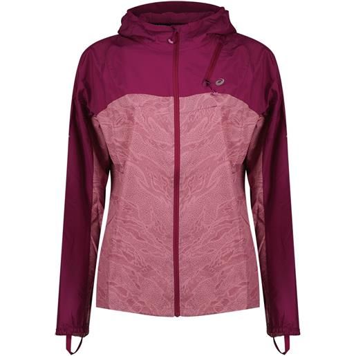 Asics fujitrail packable windbreaker jacket rosa xs donna