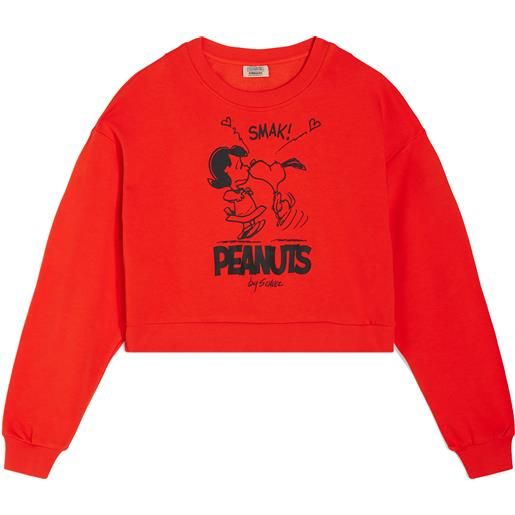 Freddy felpa girocollo corta e comfort fit con grafica peanuts