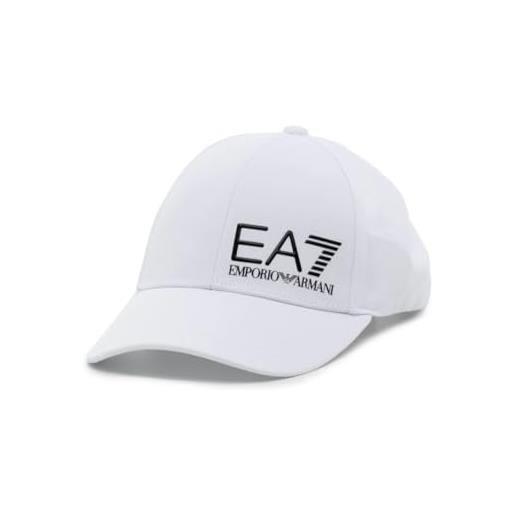 Emporio Armani ea7 train core cotton baseball cap - white/black-m