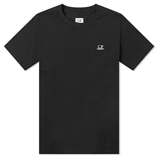 C. P. Company 30/1 maglia small logo t-shirt black, , l