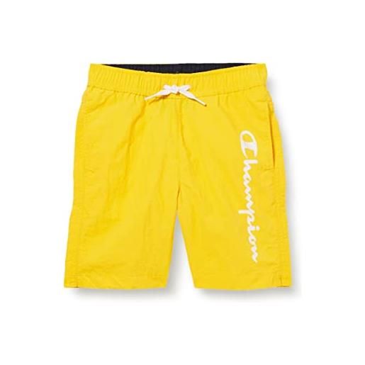 Champion beachshorts - small logo costume a pantaloncino da bambino, giallo, 5-6 anni