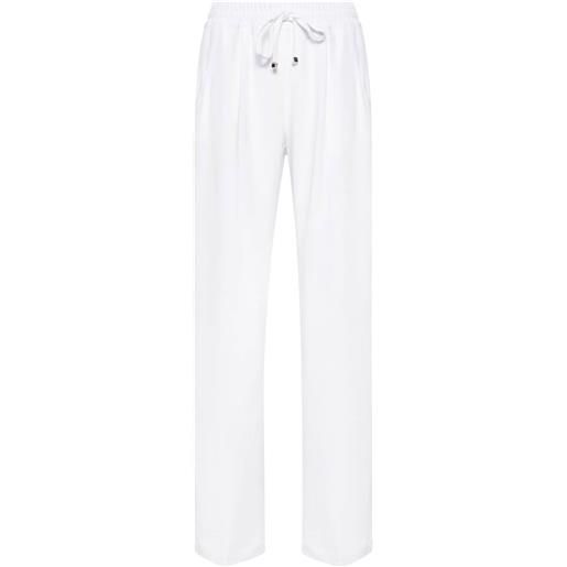 Kiton pantaloni dritti con pieghe - bianco