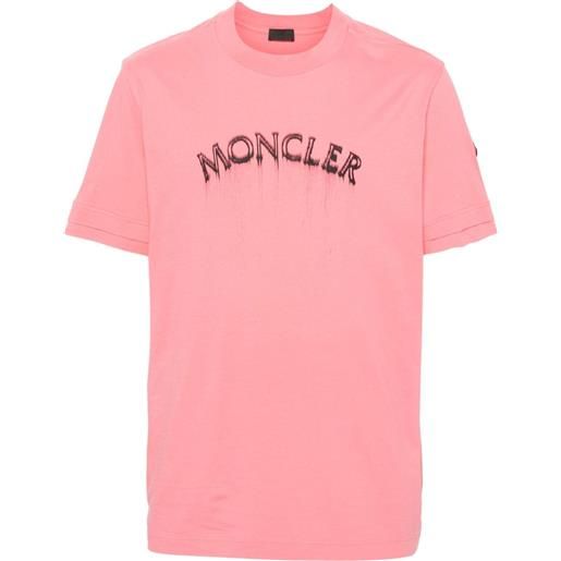 Moncler t-shirt con stampa - rosa