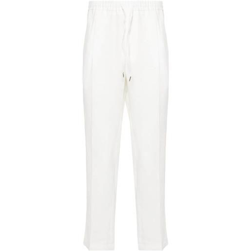 Briglia 1949 pantaloni wimbledons affusolati a vita media - bianco