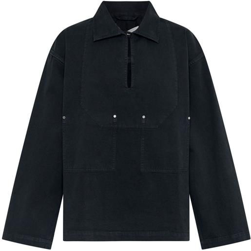 Dion Lee giacca-camicia riveted - nero