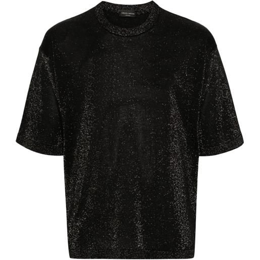 Roberto Collina t-shirt con dettaglio lamé - nero