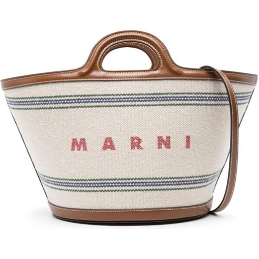 Marni borsa tote tropicalia - toni neutri