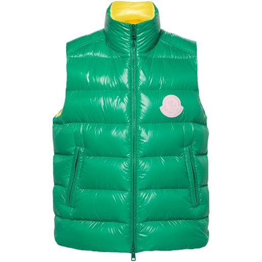 Moncler gilet parke imbottito - verde