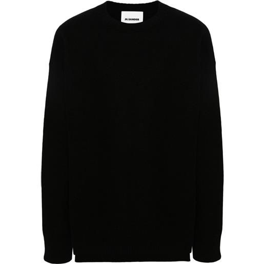 Jil Sander maglione con spacco laterale - nero