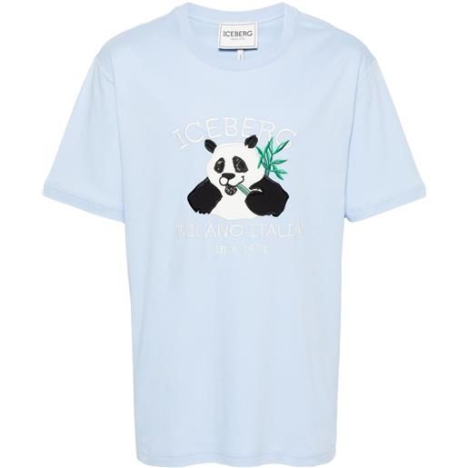Iceberg t-shirt con ricamo - blu