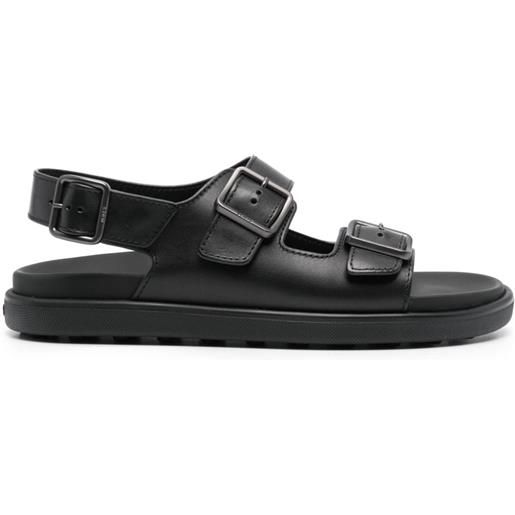 Tod's sandali con logo inciso - nero