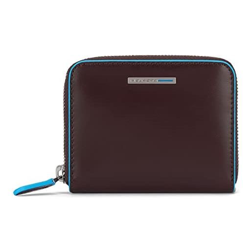 PIQUADRO portafoglio quadrato blu rfid in pelle 11,5 cm