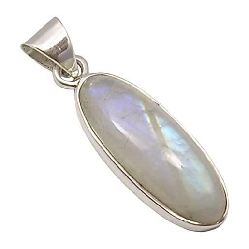 Unique Gems ciondolo classico da donna pietra di luna 8.2 ct in argento 925 qualità come gioielliere