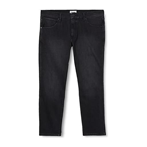 Wrangler larston, jeans uomo, nero (black valley), 34w / 32l